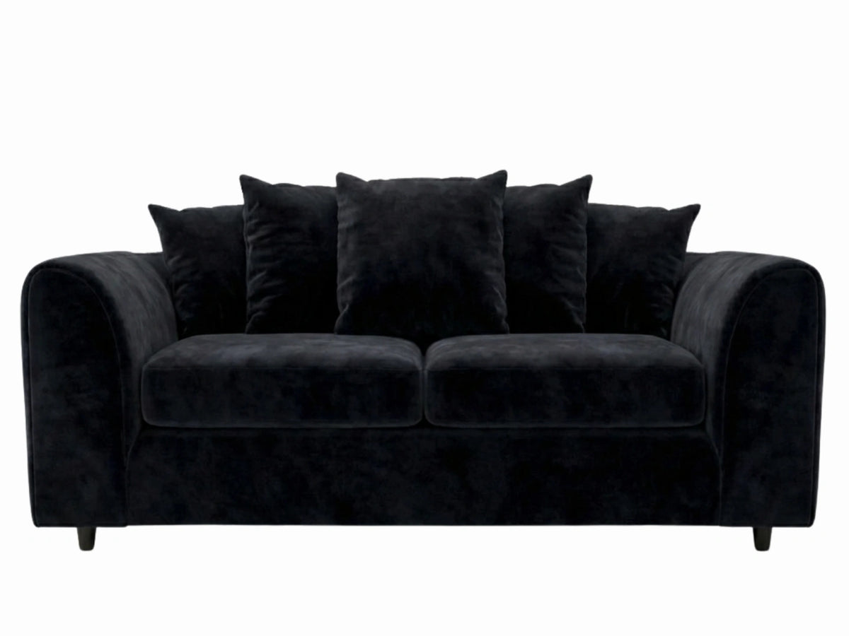 Plush Fabric Scatter Back Sofa Set