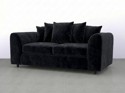Plush Fabric Scatter Back Sofa Set