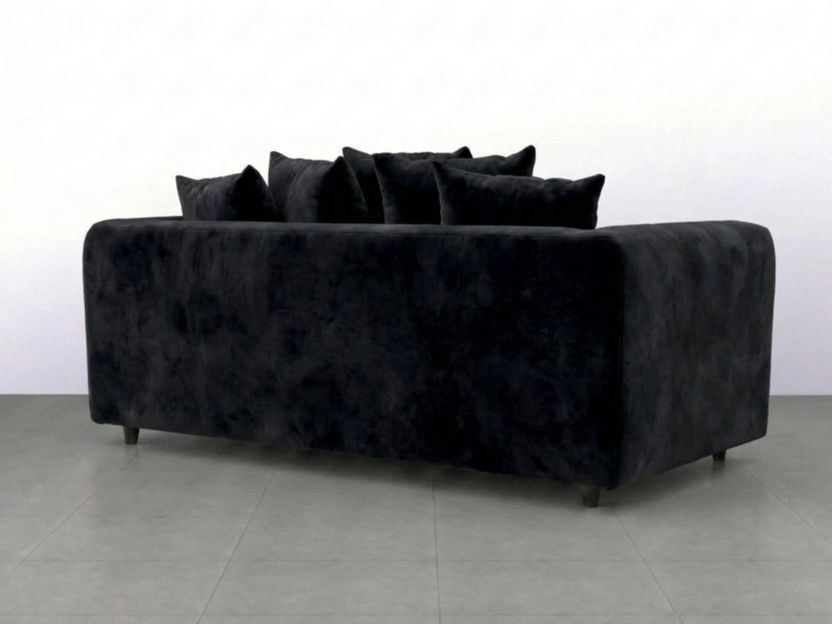 Plush Fabric Scatter Back Sofa Set