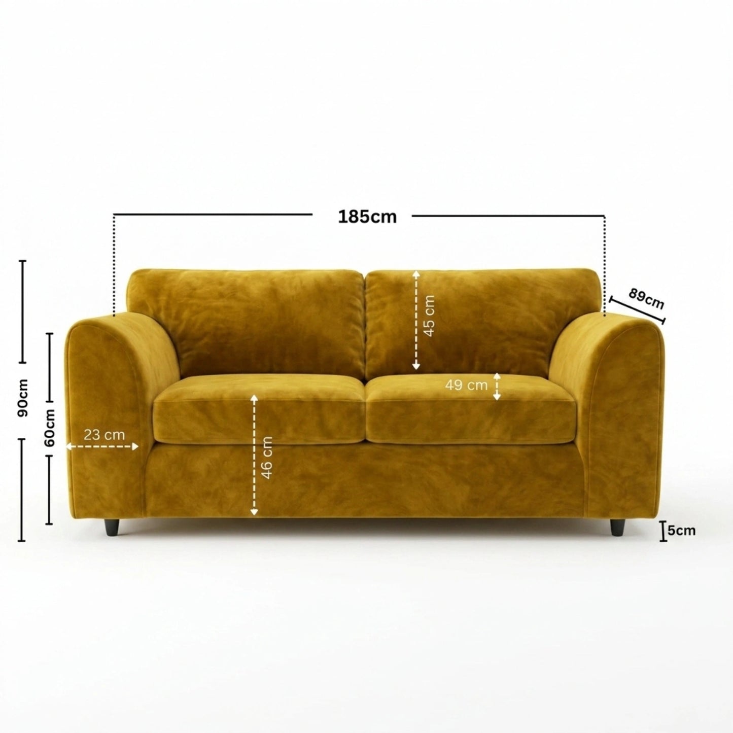 3 seater   Mustard