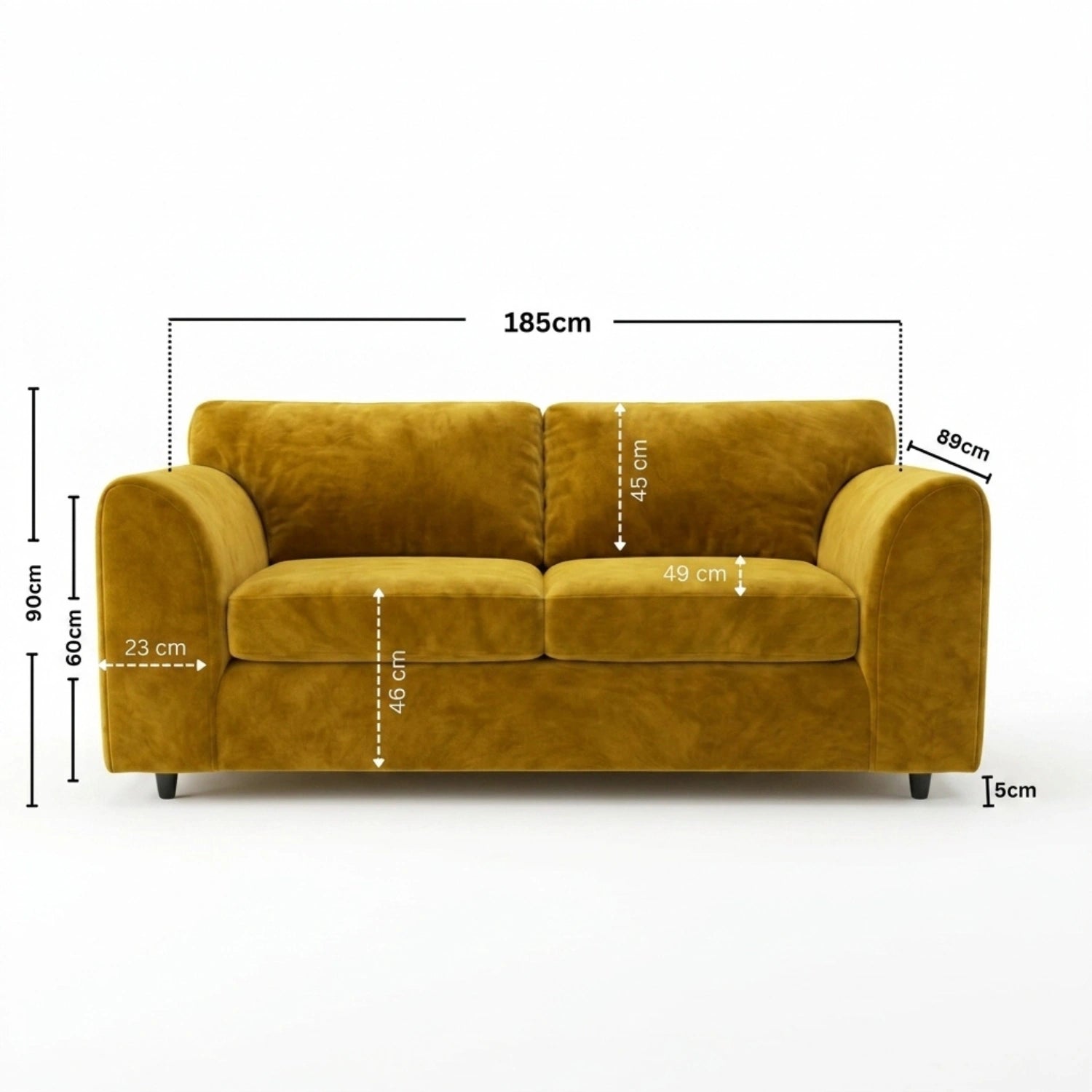 3 seater   Mustard