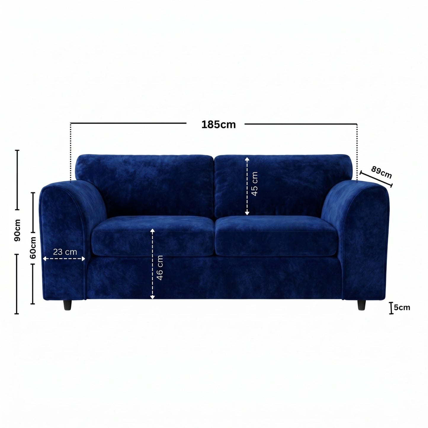 3 seater Midnight Blue