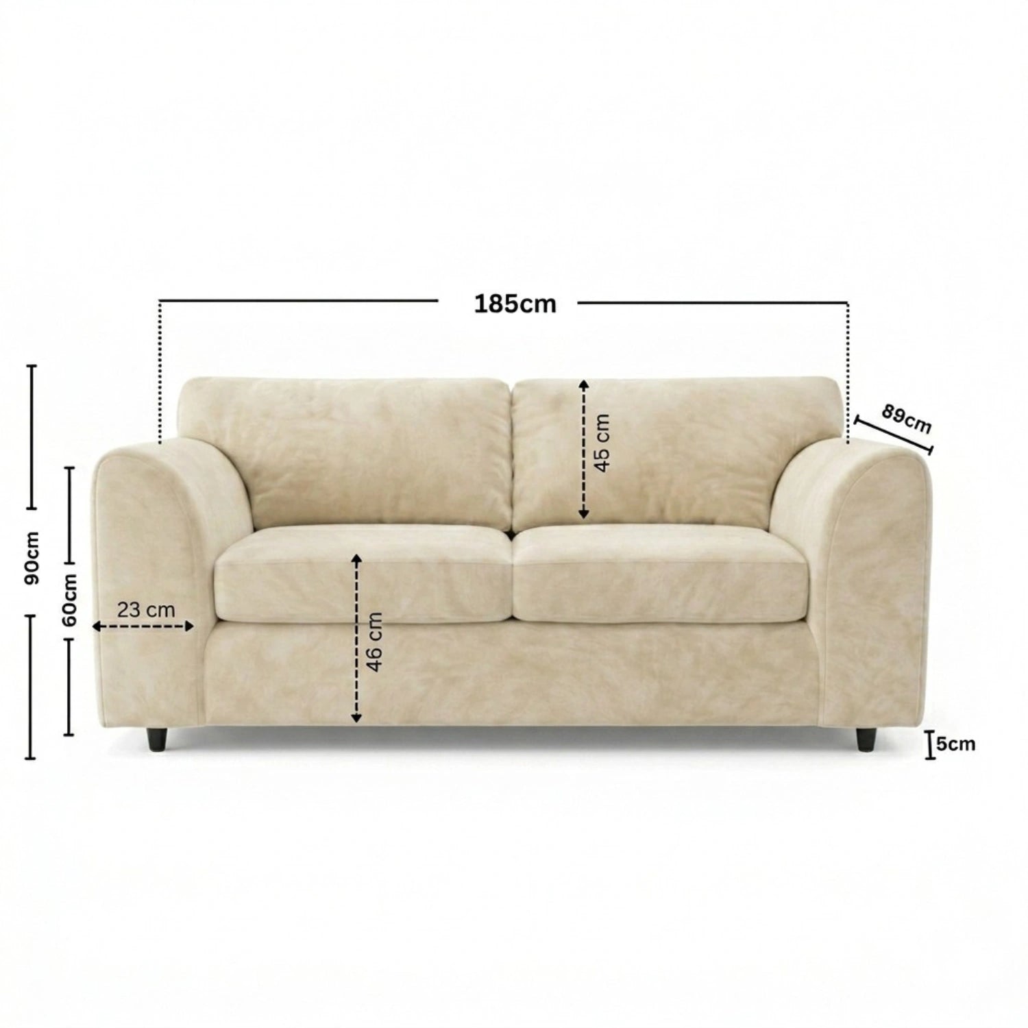 3 seater Cream