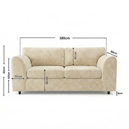 3 seater Cream