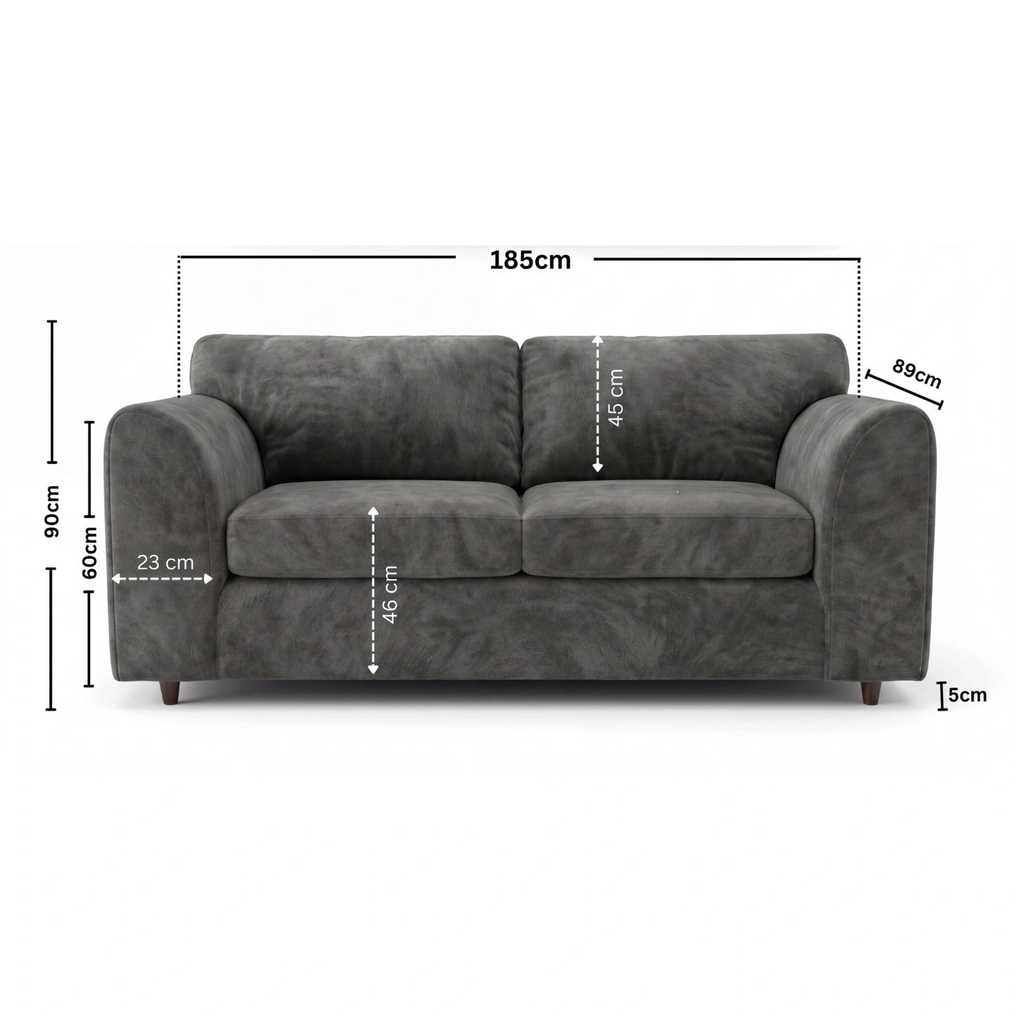  3 seater Dark Grey