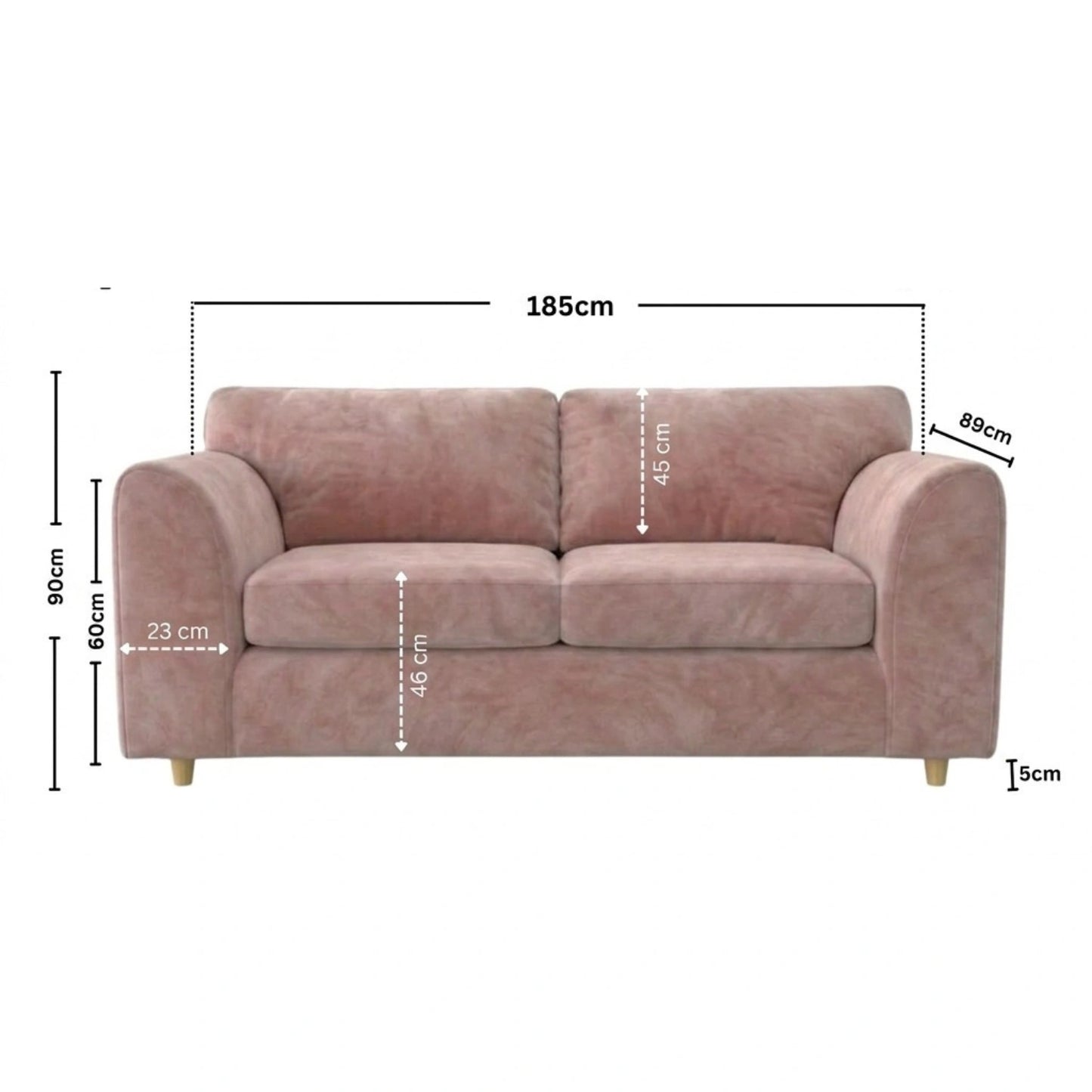 3 seater Pink