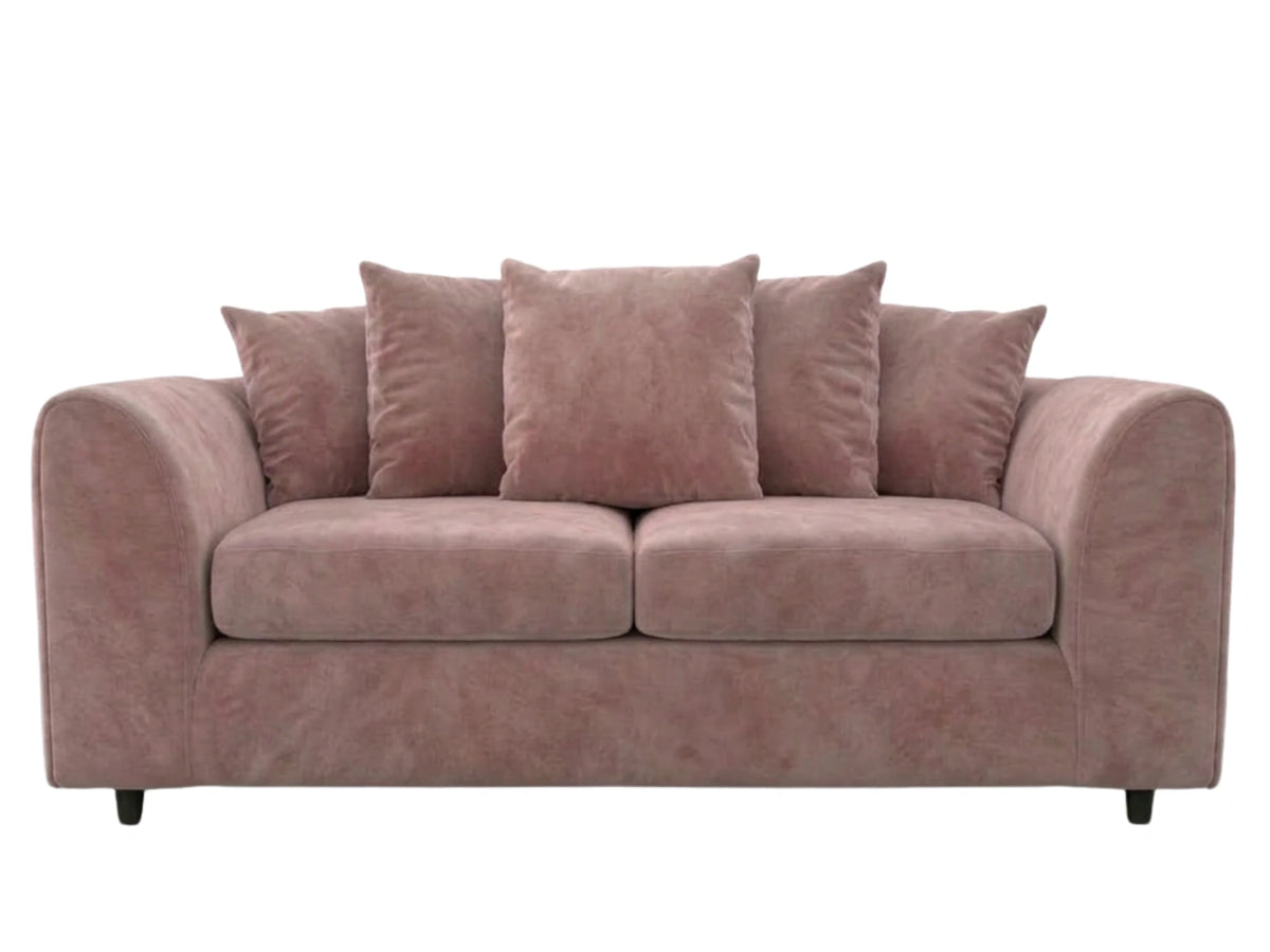 Plush Fabric Scatter Back Sofa Set