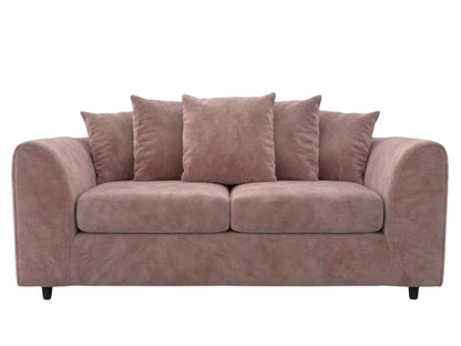 Plush Fabric Scatter Back Sofa Set