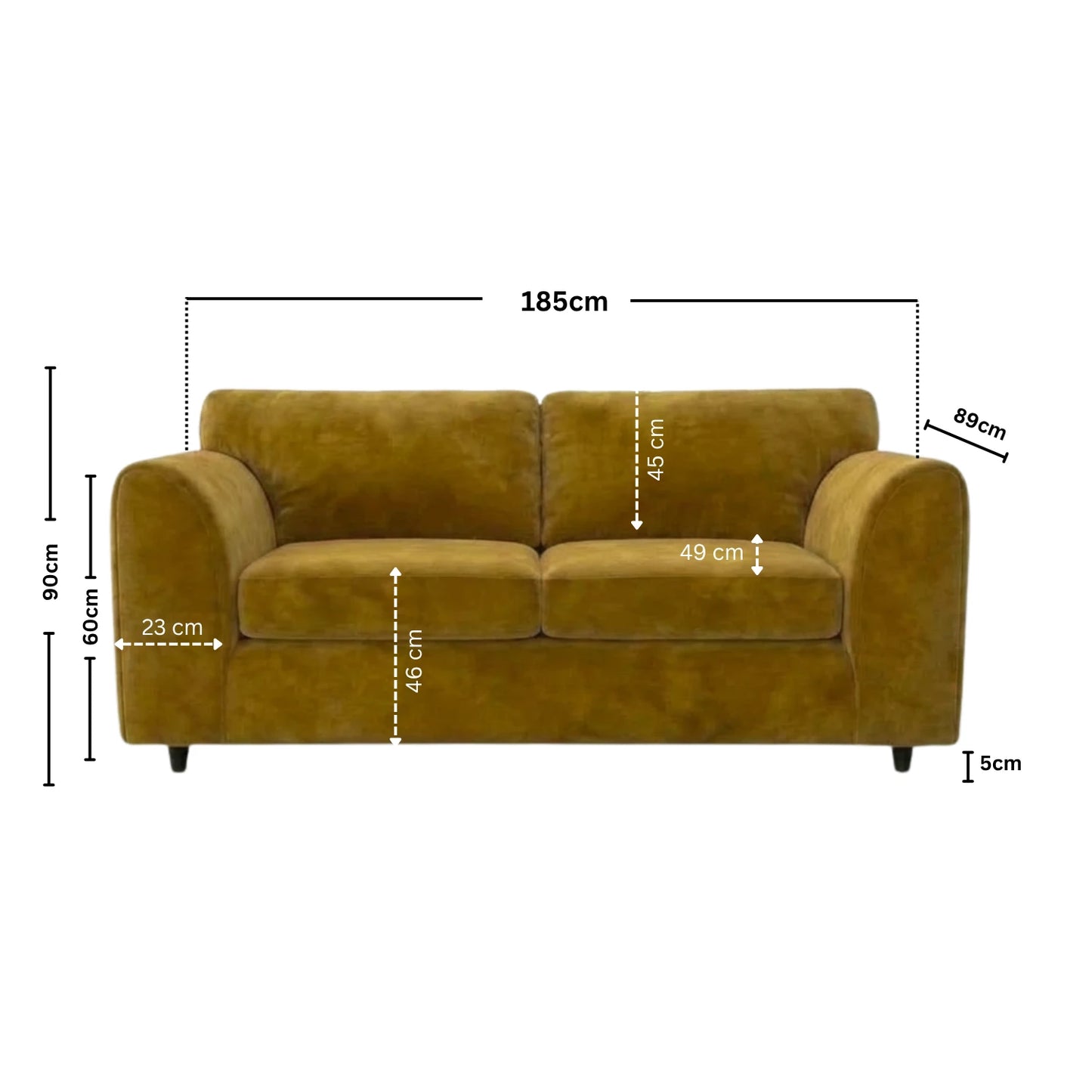 3 seater  Mustard