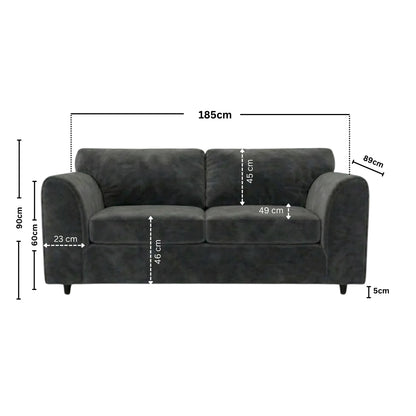 3 seater Dark Grey