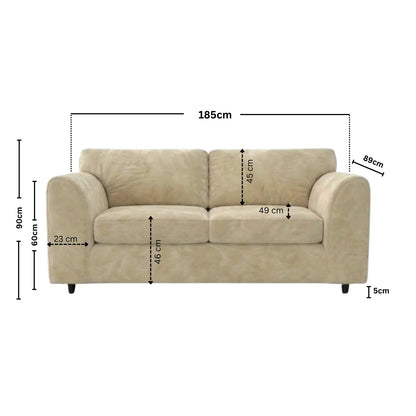 3 seater Cream