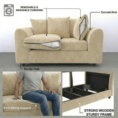 3 seater Cream