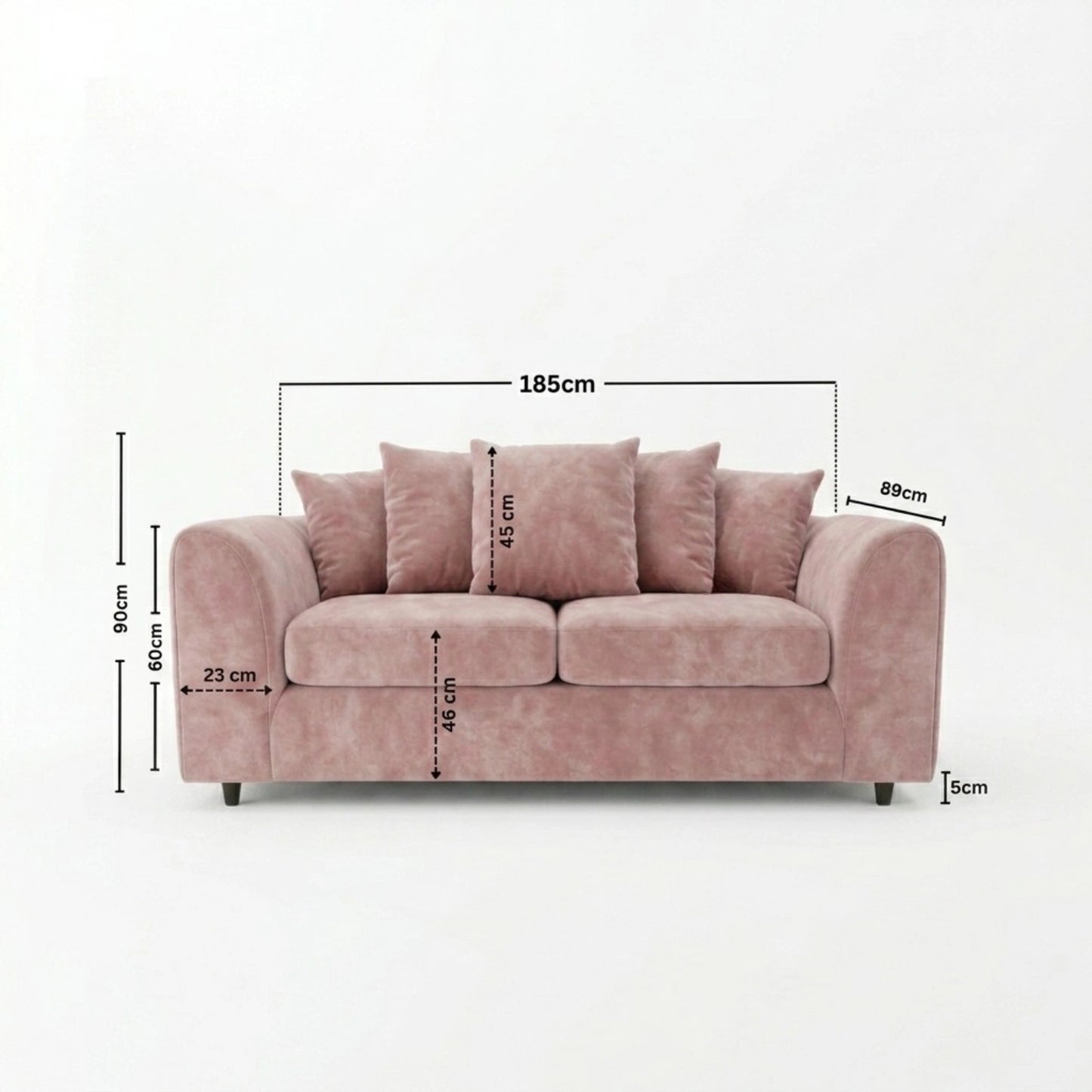 3 seater Pink