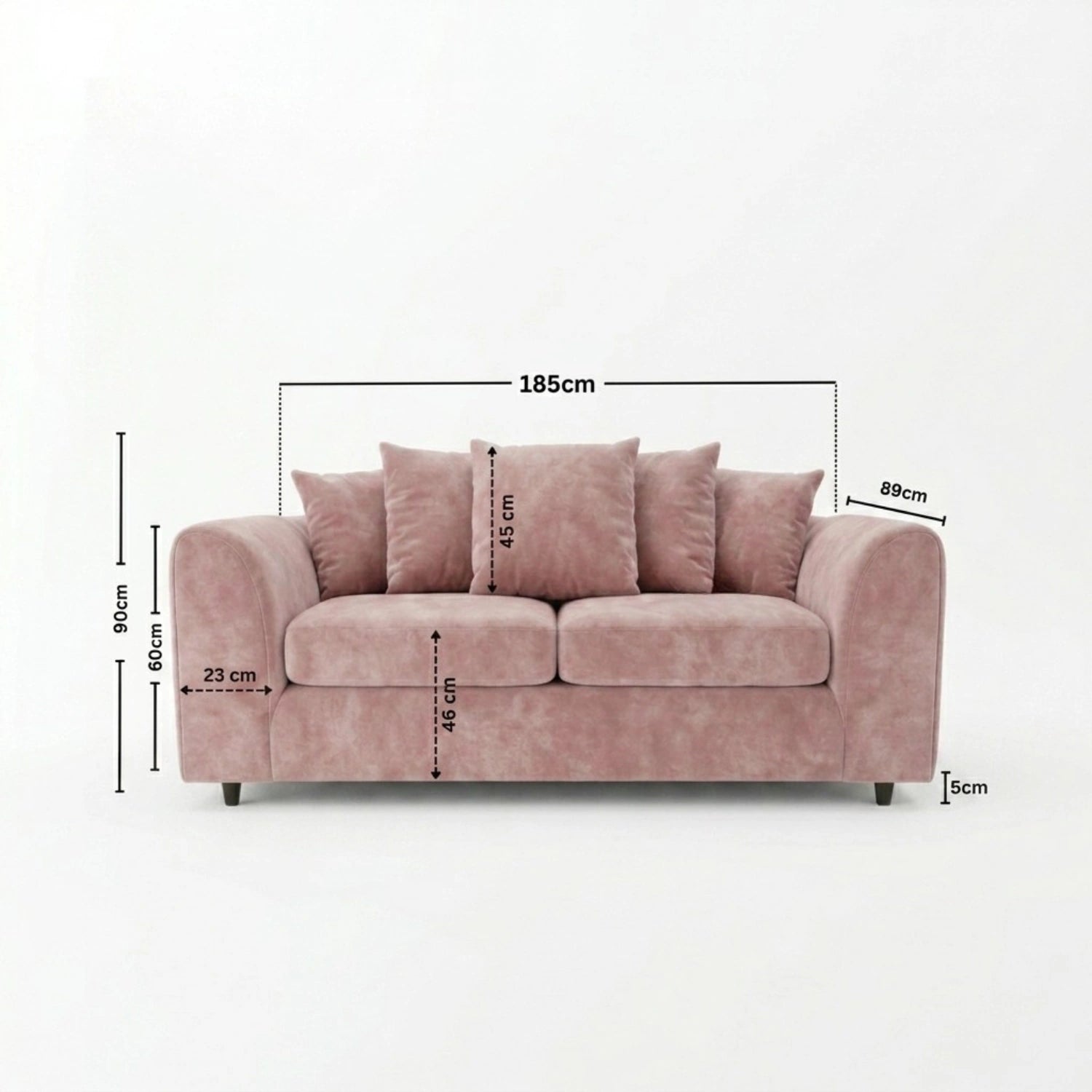 3 seater Pink