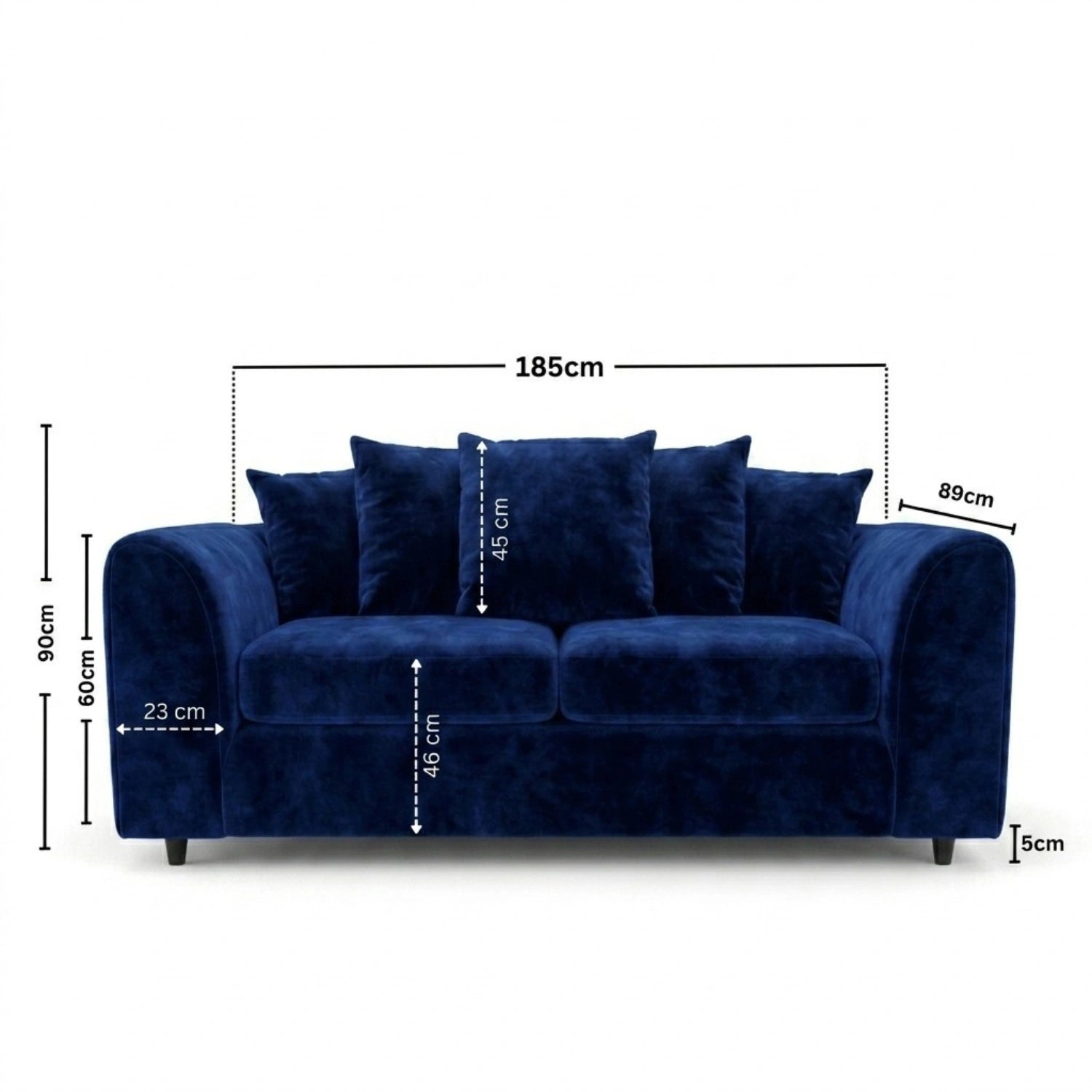 3 seater Midnight Blue