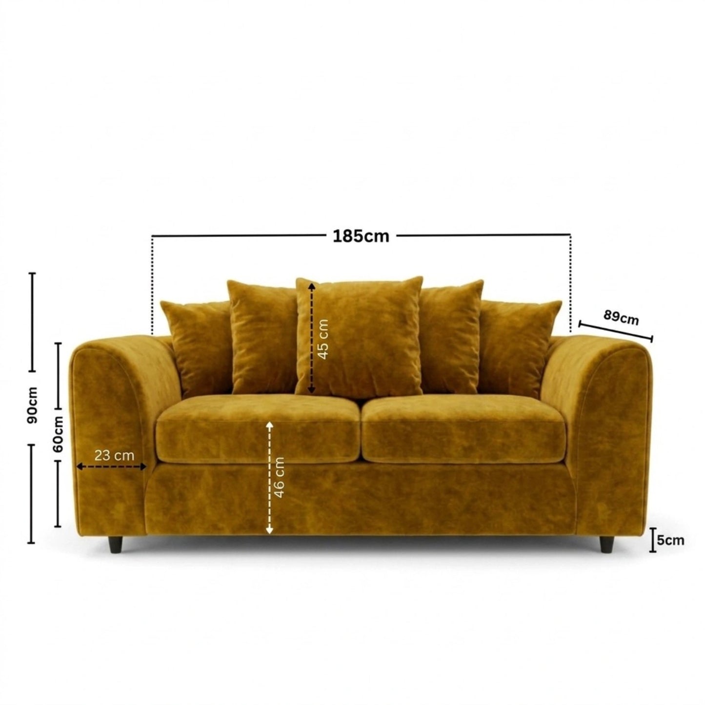 3 seater Mustard