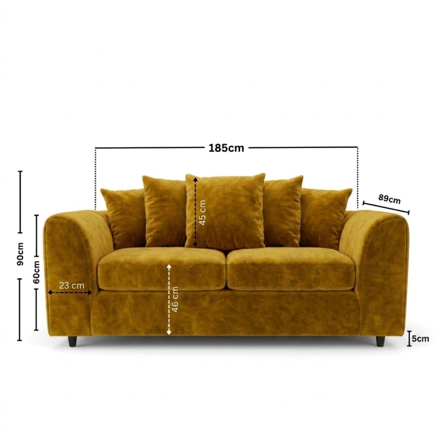 3 seater Mustard