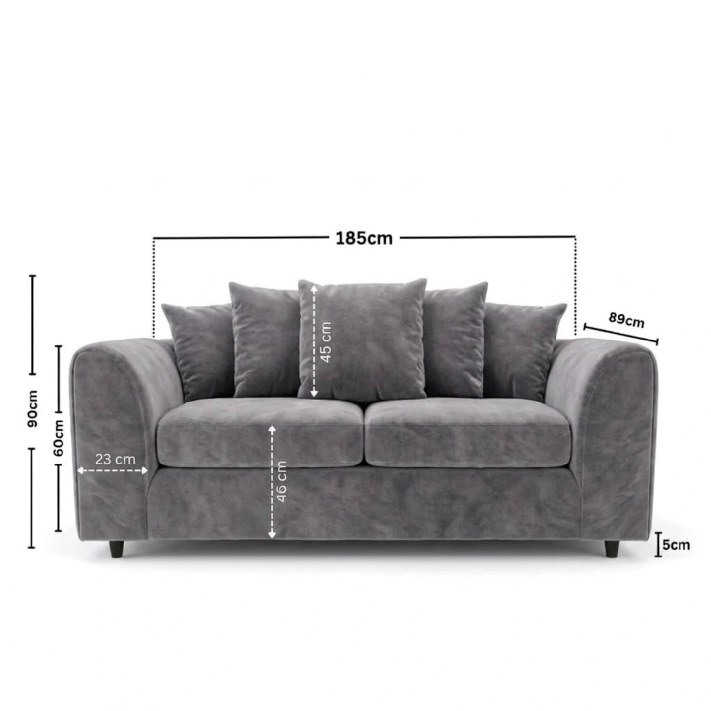 3 seater Light Grey 