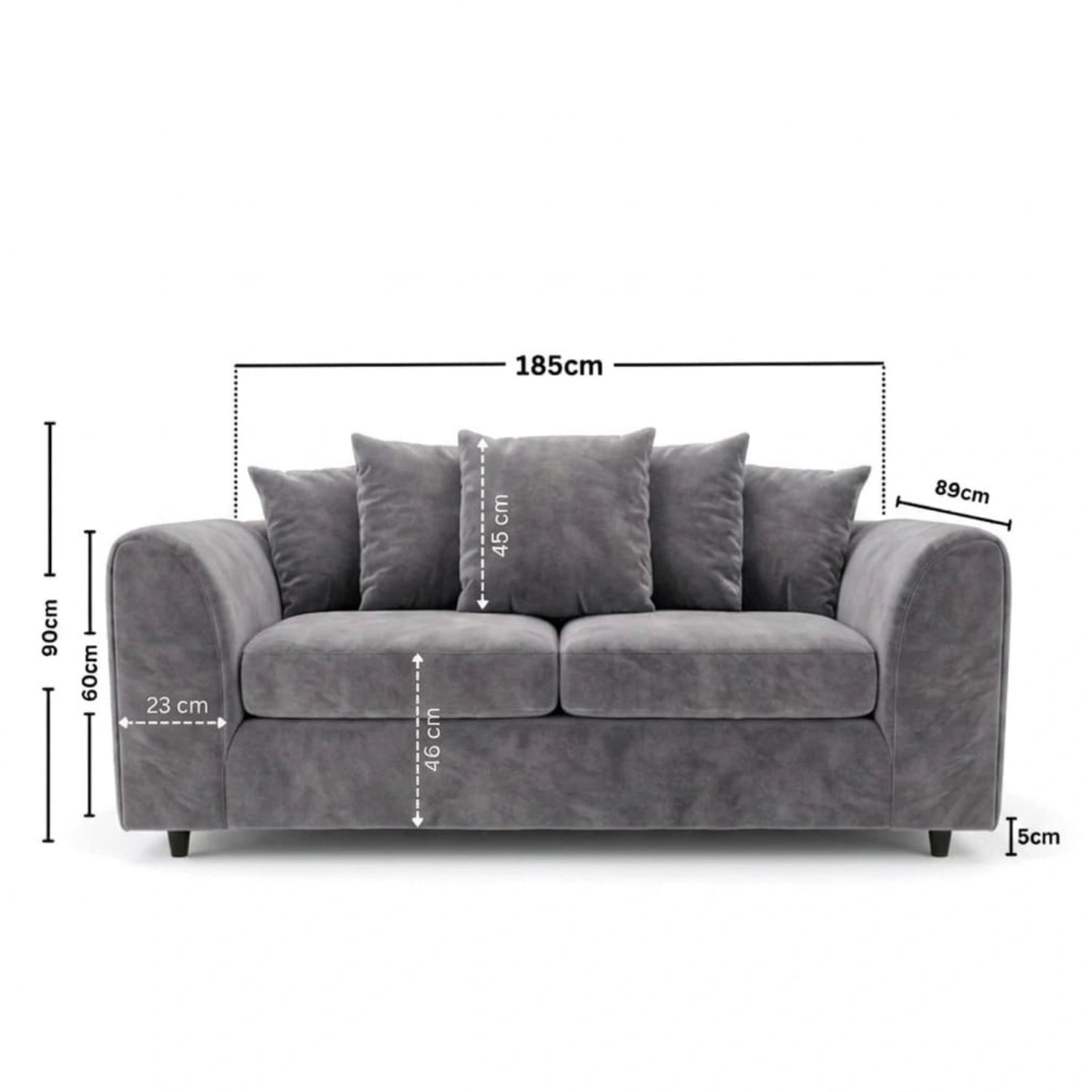 3 seater Light Grey 