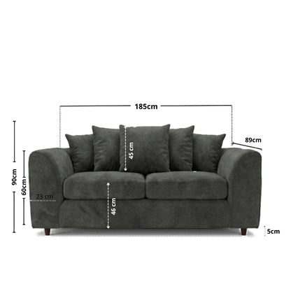3 seater Dark Grey