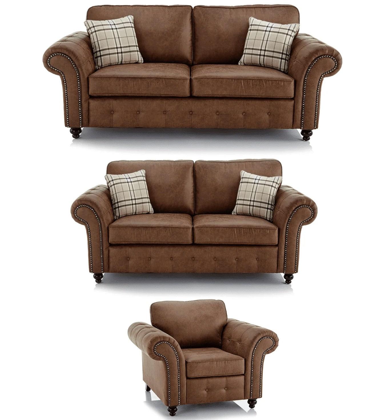 Oakland Full Back Leather Sofa