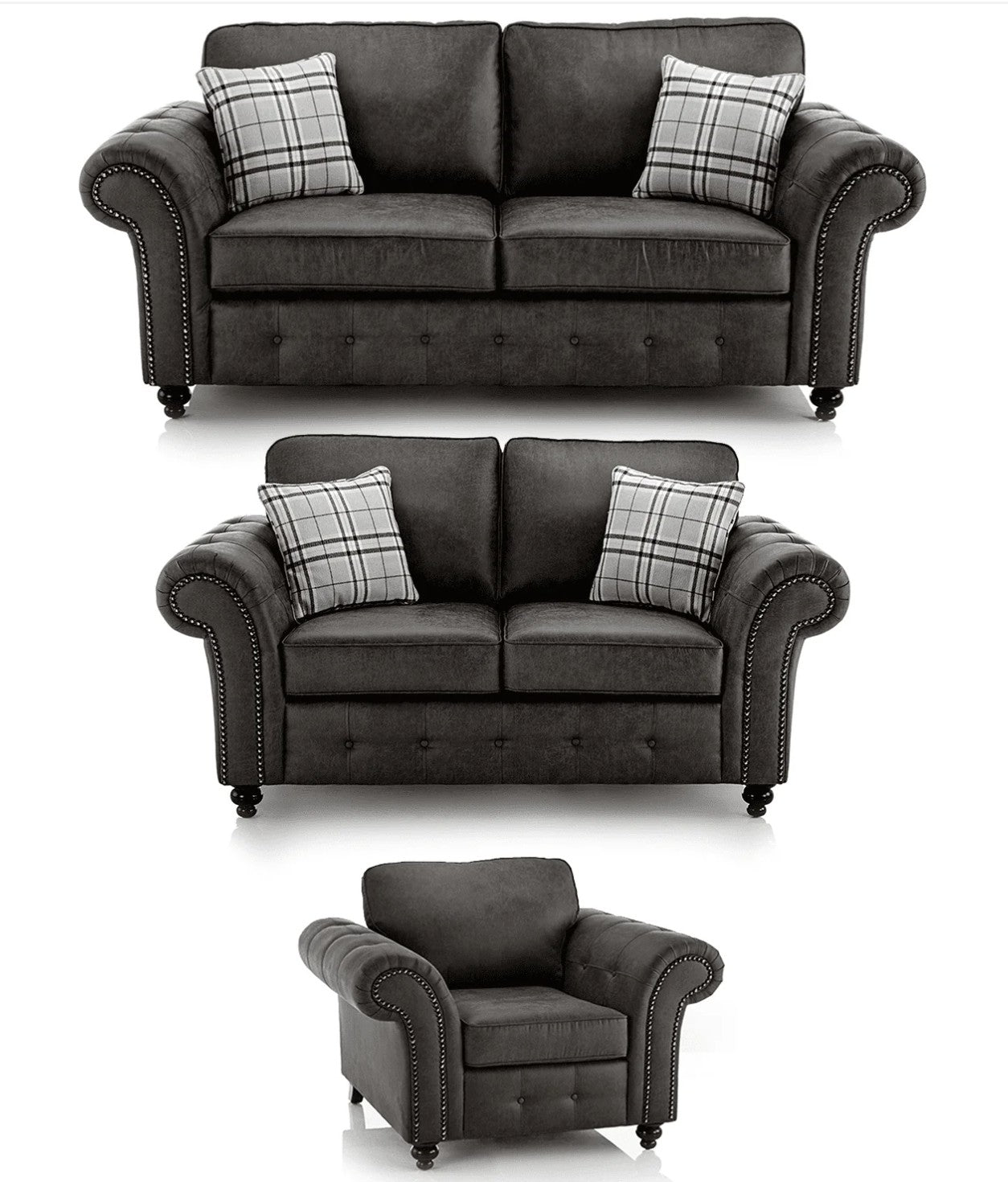 Oakland Full Back Leather Sofa