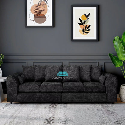 Alaska Fabric 4 Seater Scatter Back Sofa