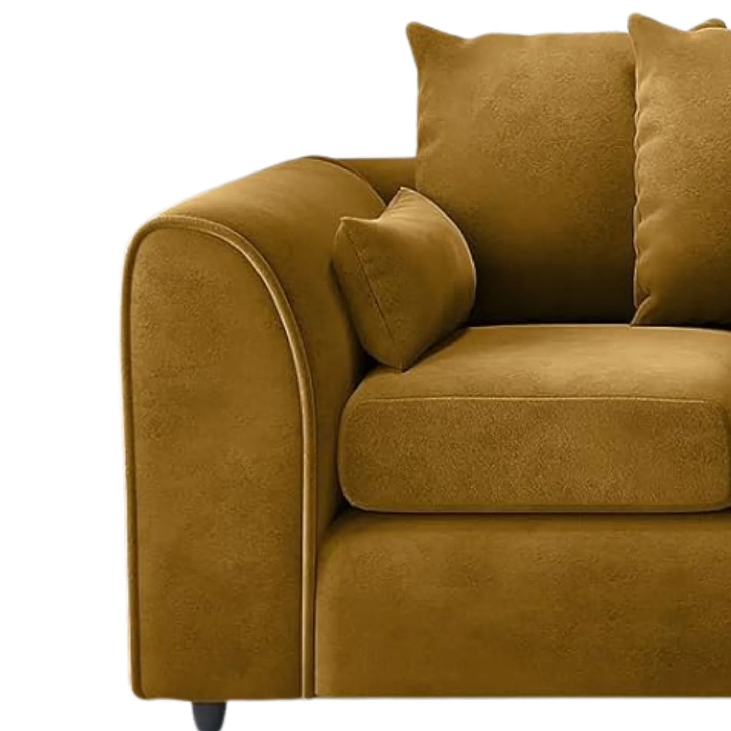 Plush Fabric 4 Seater Scatter Back Sofa