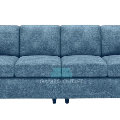 Alaska Fabric 4 Seater Full Back Sofa