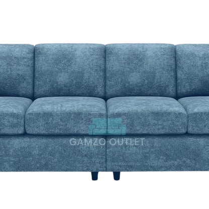 Alaska Fabric 4 Seater Full Back Sofa