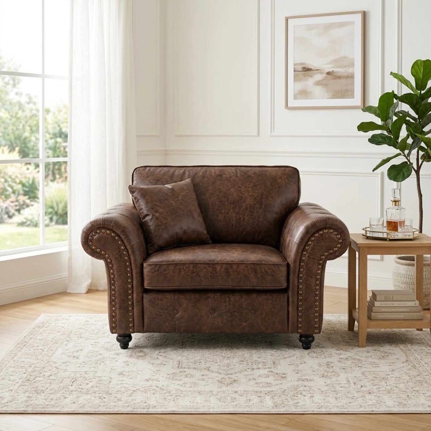 Oakland Leather Sofa Set