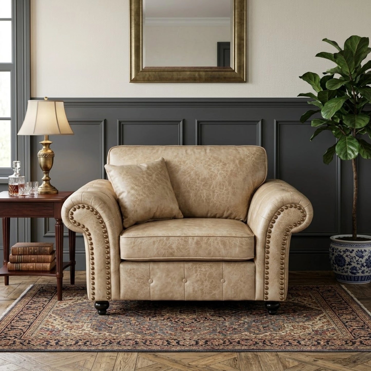 Oakland Leather Sofa Set