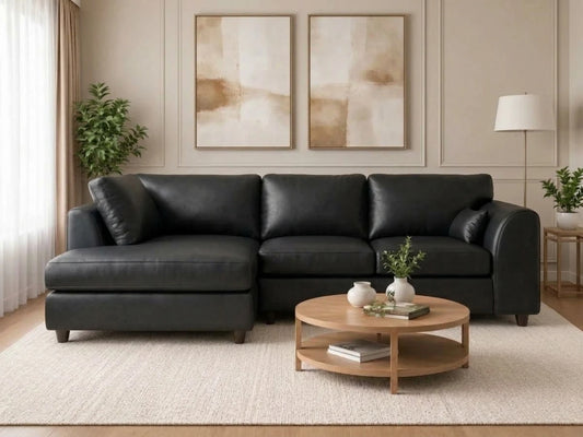 4 Seater Left Hand Facing Black