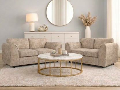 Alaska Fabric Full Back Sofa Set