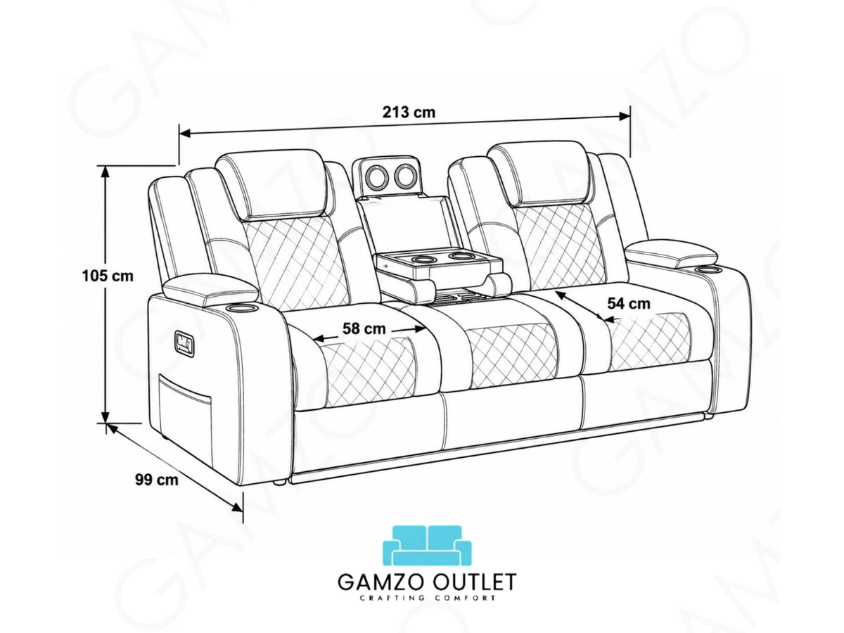 Model O Electric Recliner Sofa