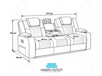 Model O Electric Recliner Sofa