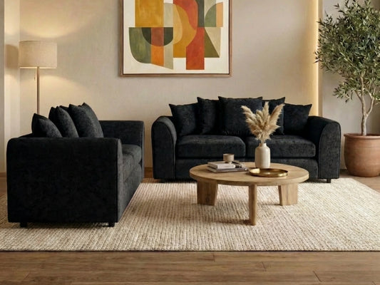 Alaska Fabric Scatter Back Sofa Set