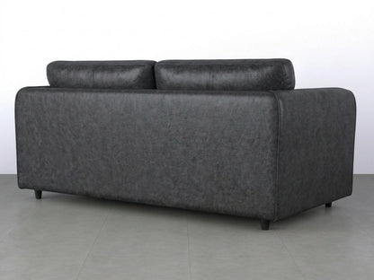 Black Dillon full back leather sofa set by Gamzo Outlet, featuring a stylish 3-seater sofa with plush leather upholstery.