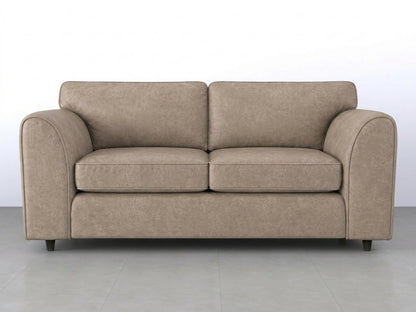 Cream Dillon Full Back Leather Sofa Set with plush cushions, showcasing the comfortable 3-seater sofa from Gamzo Outlet.