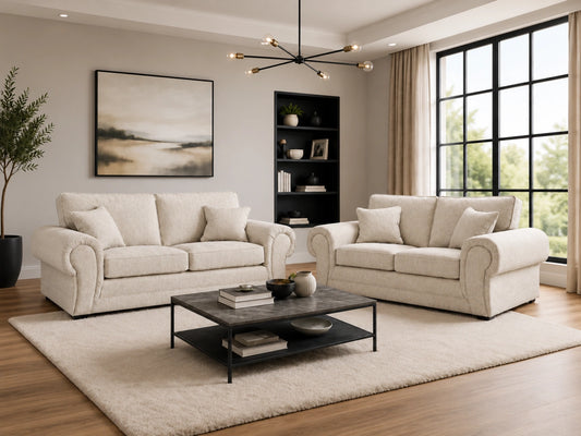 Wilcot Fabric Full Back Sofa Set
