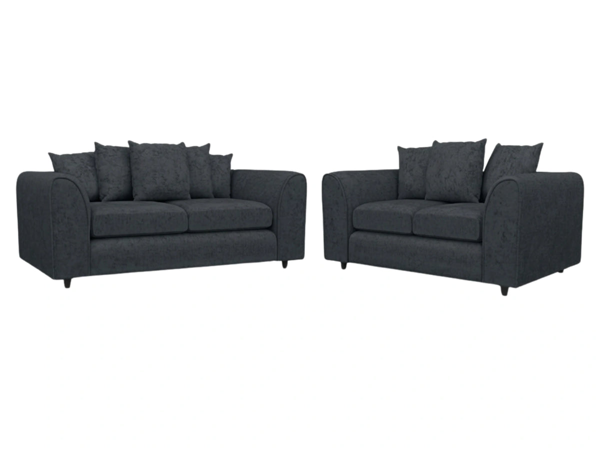 Alaska Fabric Scatter Back Sofa Set