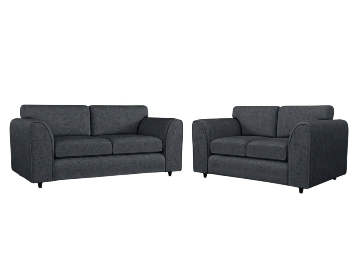 Alaska Fabric Full Back Sofa Set