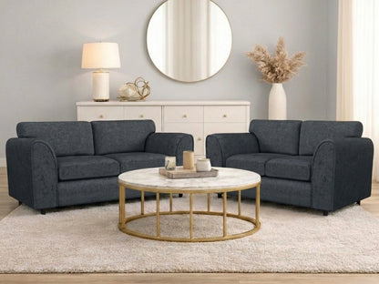 Alaska Fabric Full Back Sofa Set