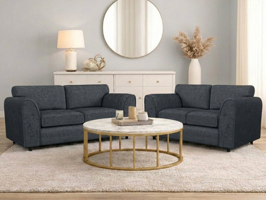 Alaska Fabric Full Back Sofa Set