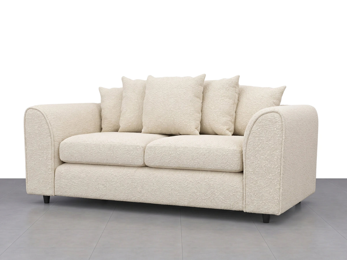 Boucle Fabric Scatter Back Sofa Set