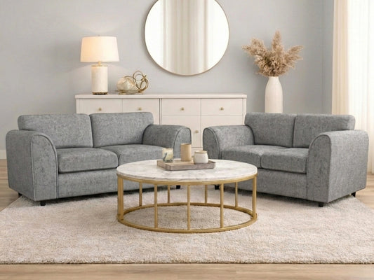 Alaska Fabric Full Back Sofa Set
