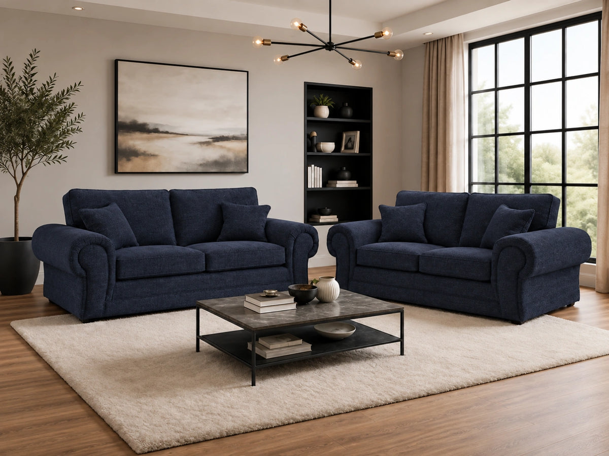 Wilcot Fabric Full Back Sofa Set