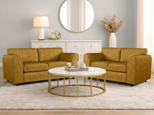 Alaska Fabric Full Back Sofa Set