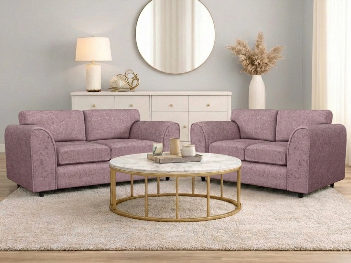Alaska Fabric Full Back Sofa Set
