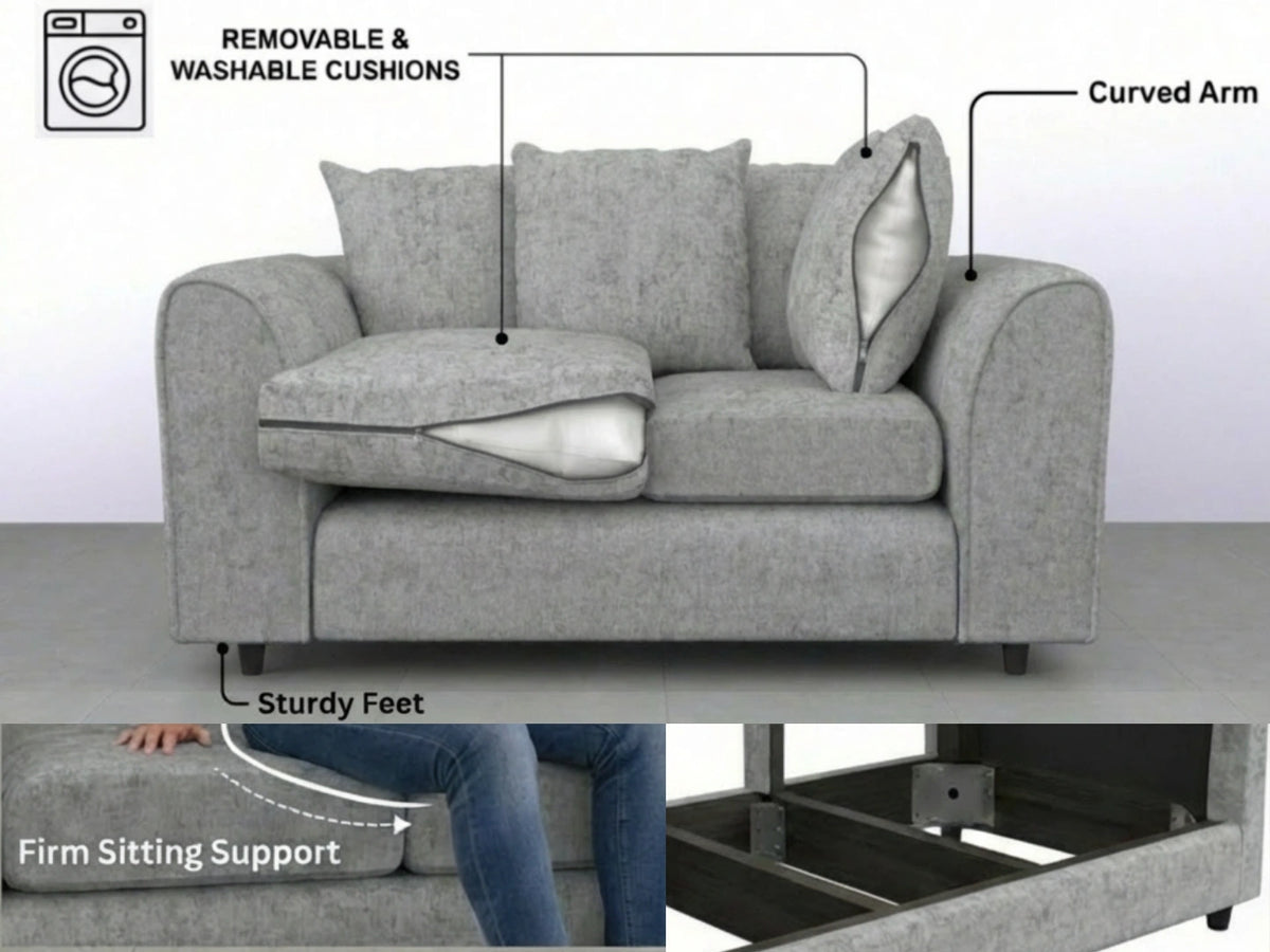 3+2 Seater Light Grey